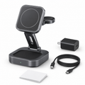 3-in-1 Foldable Magnetic Wireless Charger with 20W Adapter for iPhone, Apple Watch and AirPods