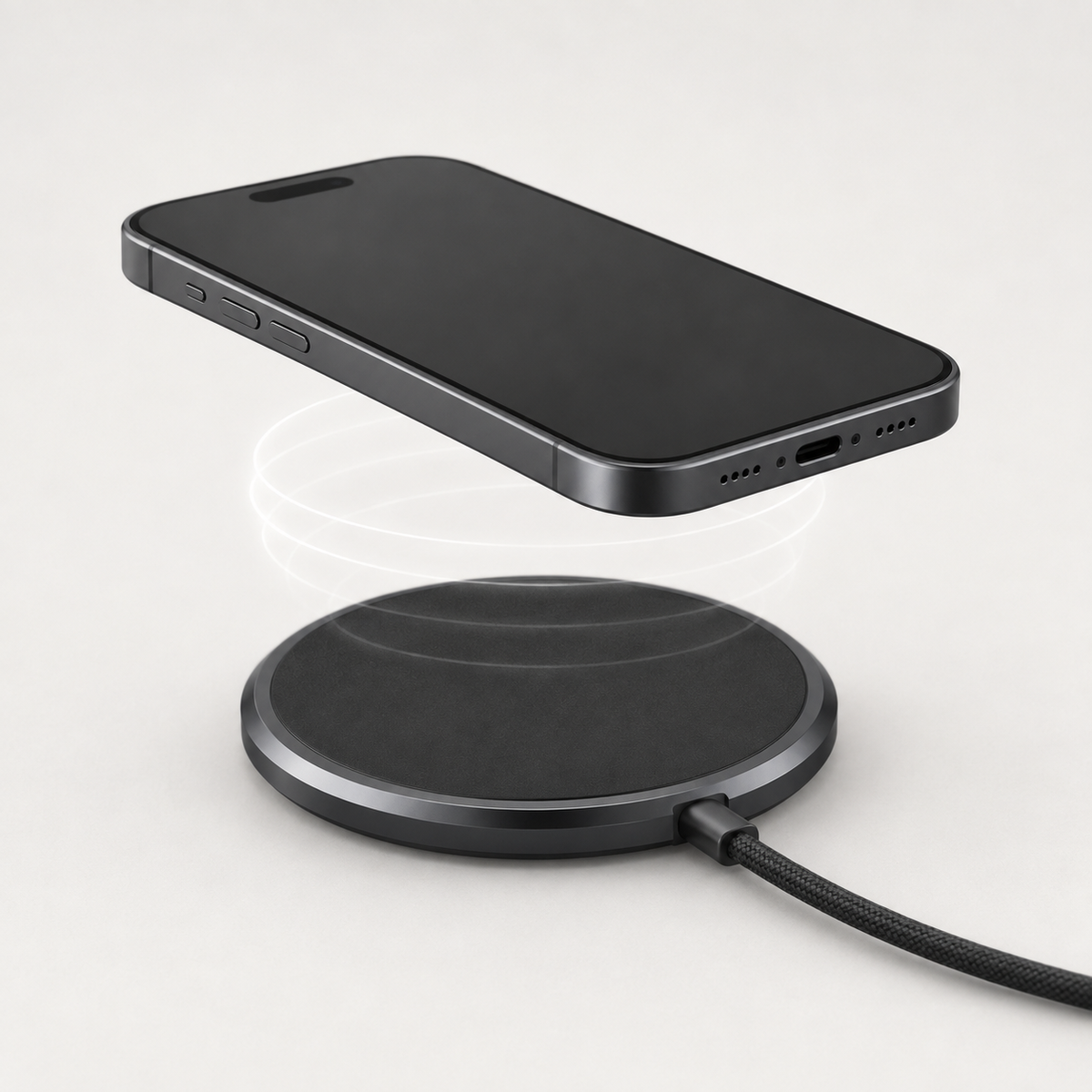 Qi2 Magnetic Wireless Charger with 45W USB C Power Adapter Dark Gray