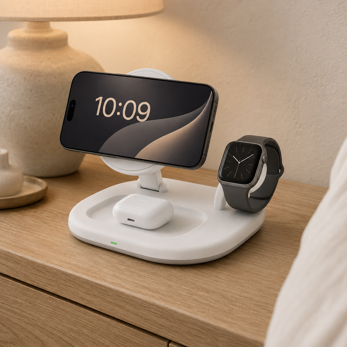 15W Qi2 3-in-1 Foldable Wireless Charger with 36W Adapter for iPhone, Watch and AirPods
